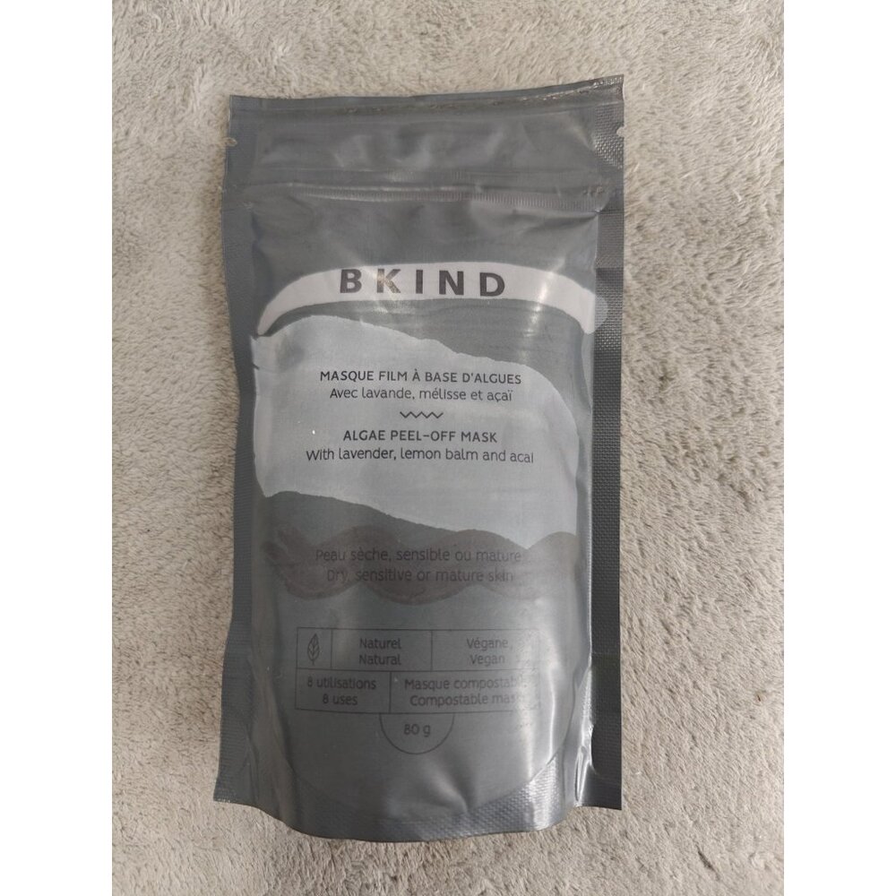 BKIND algae peel-off mask NEW and sealed. Natural and Vegan. Hydrating